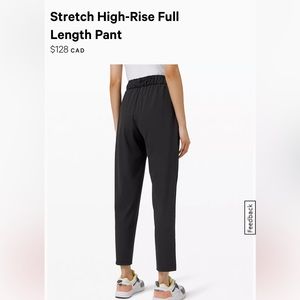 lululemon stretch high rise pant